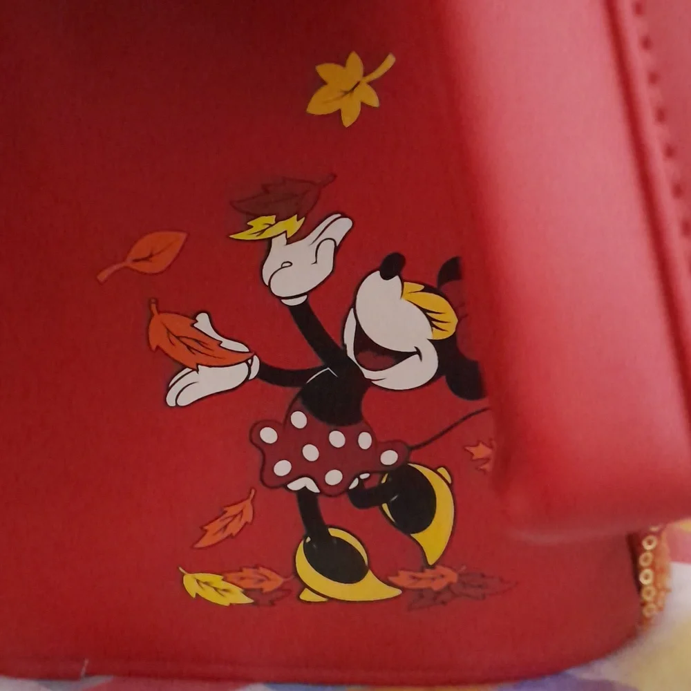 NWT Loungefly Disney Minnie Sequins Fall Bag - Picture 7 of 8